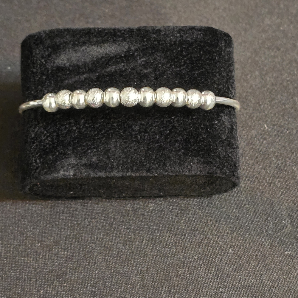 Elegant 925 Sterling Silver Beaded Bracelet